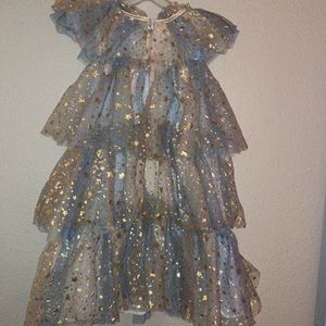 Starry tiered girls party dress
